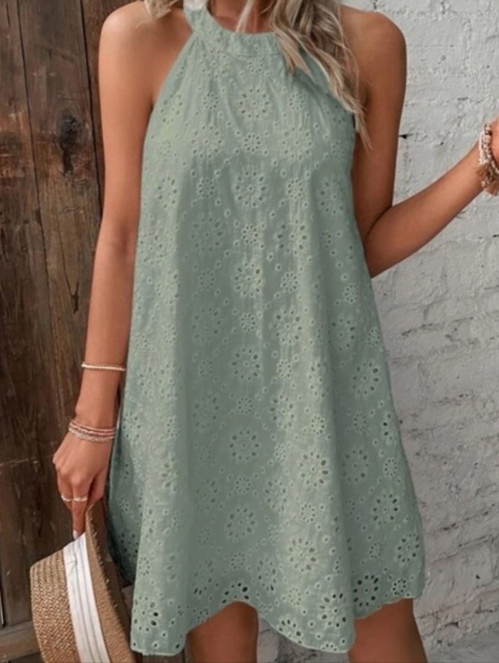 Women's Sage Dress From Shein